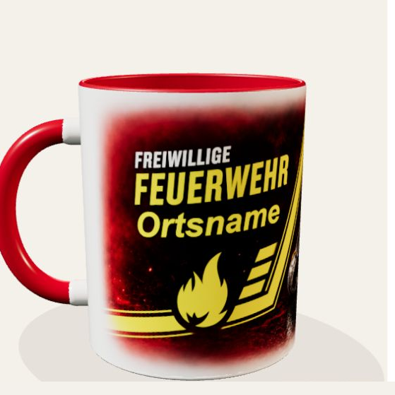 Personalisierte Feuerwehrtasse